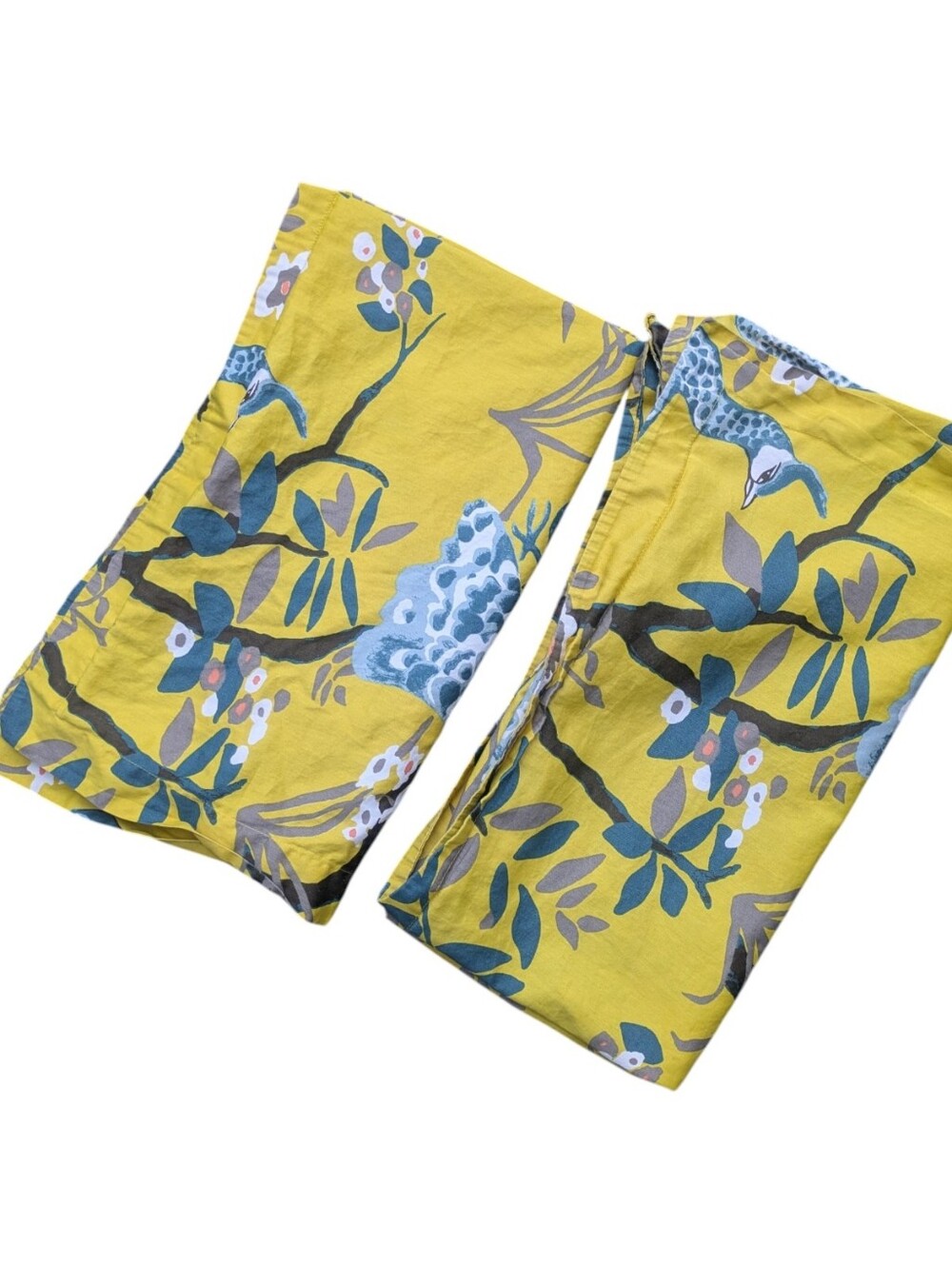 Dwell Studios Peacock Citrine Pillowcases. Set of 2